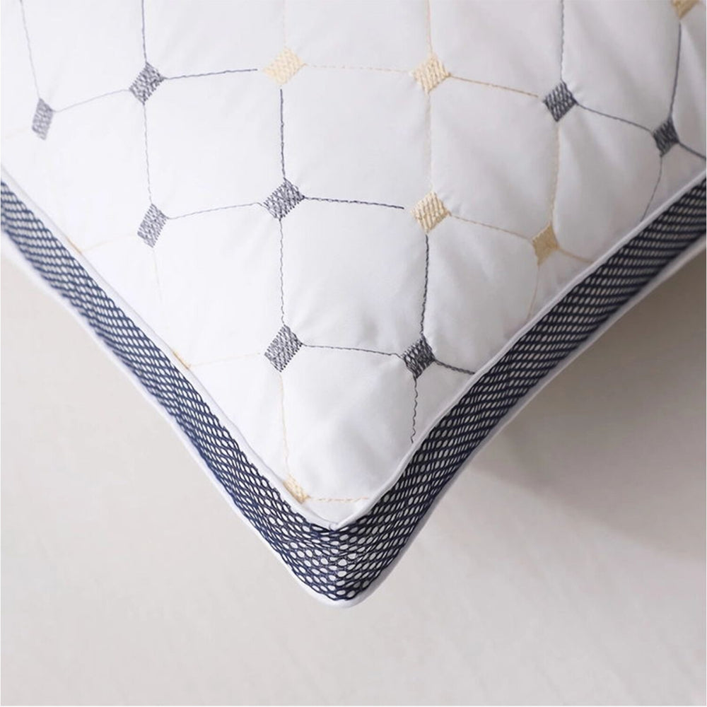 Breathable side mesh panel on SouthernSoft Pillow promotes airflow and cool sleep comfort