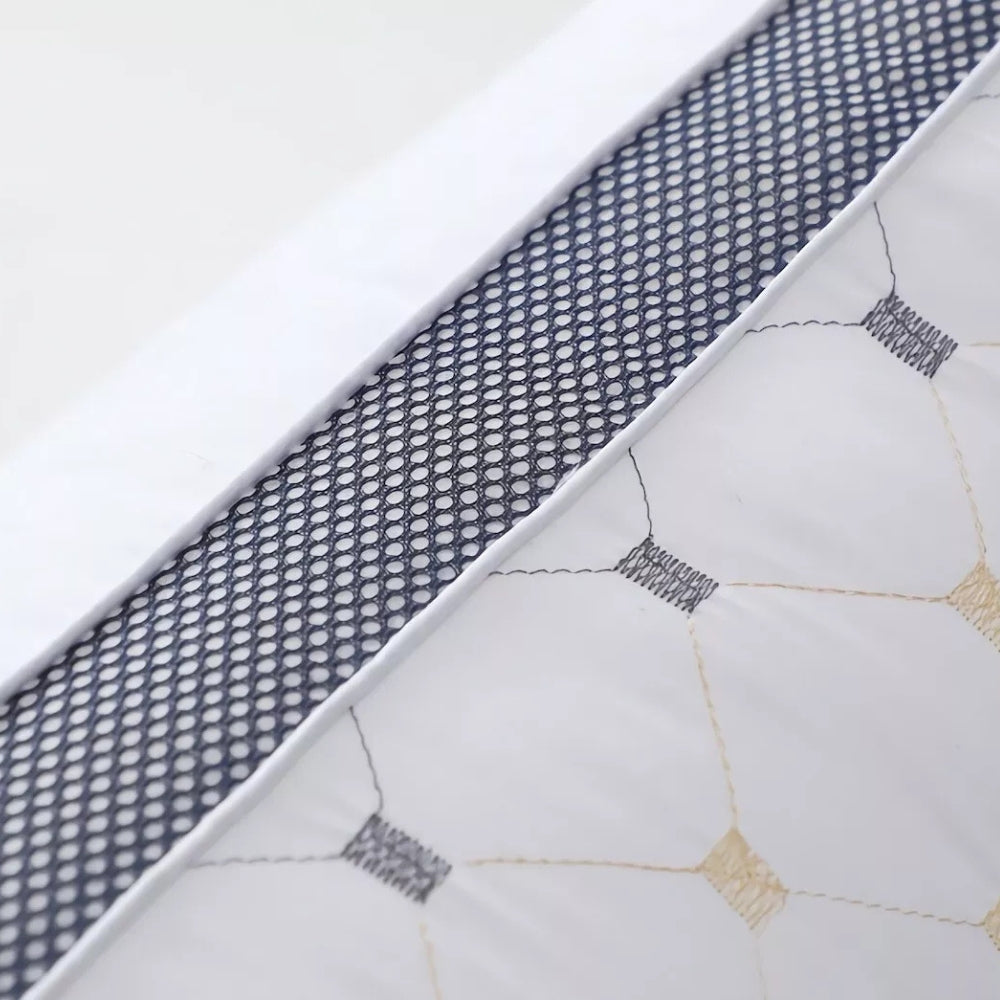 Close-up of SouthernSoft Pillow stitching and border finish for long-lasting hotel-grade use