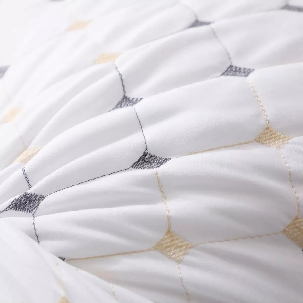 SouthernSoft Hotel Pillow with quilted starry design for breathability and elegant finish